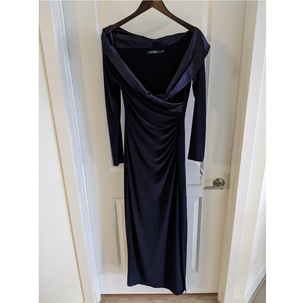 Ralph Lauren Navy Blue Evening Dress
